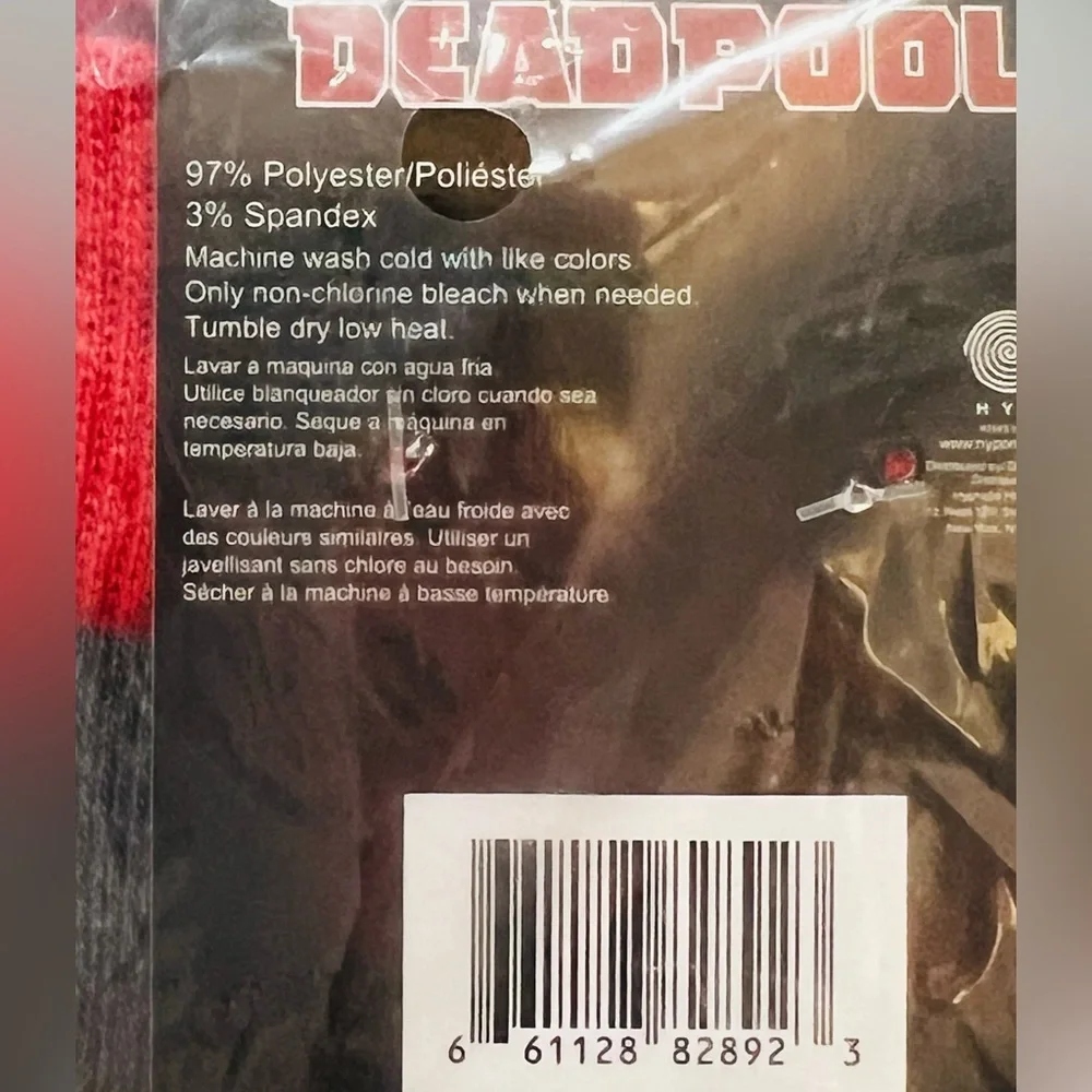 MARVEL DEADPOOL 2 PAIR CREW SOCKS